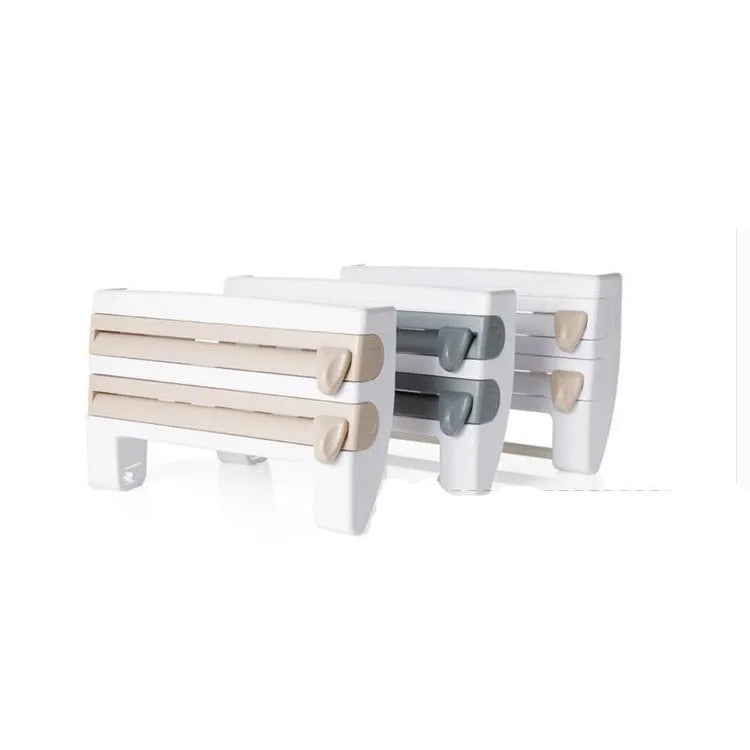 4-In-1 Kitchen Roll Holder Dispenser Kitchen Foil Film Wrap Tissue Paper 4 IN 1 Kitchen Roll Holder Dispenser