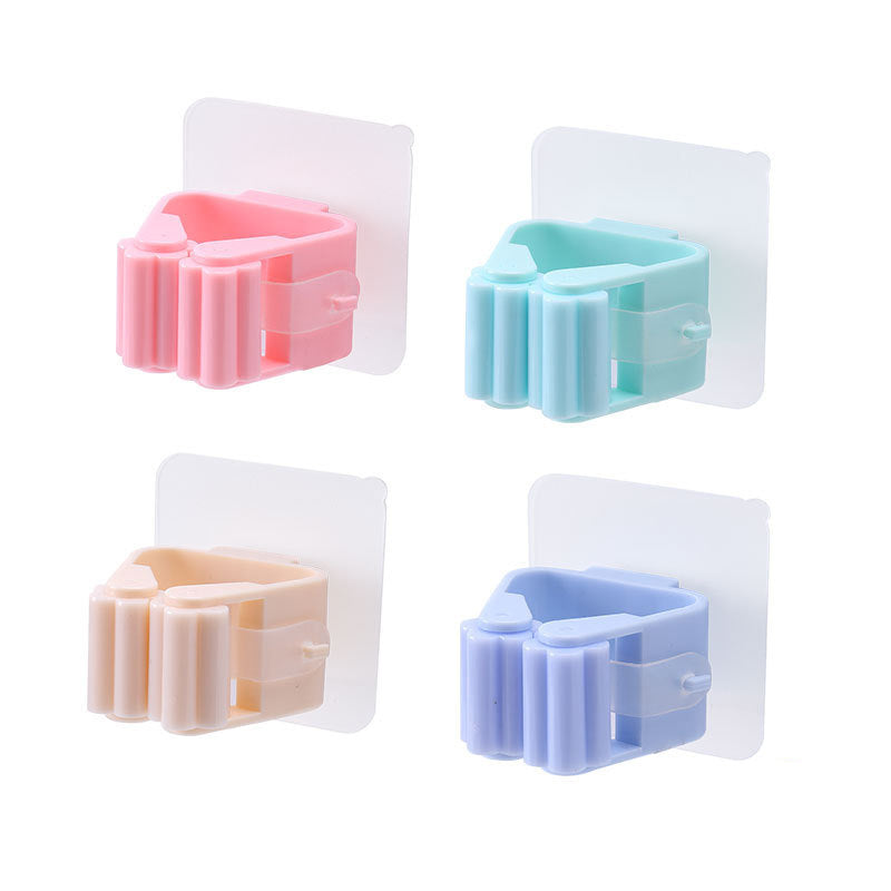 Colorful Multi-Purpose Hooks Wall Mounted Mop Organizer Holder RackBrush Broom Hanger Hook Kitchen Bathroom Strong Hooks