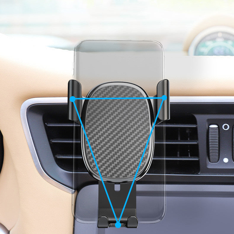Vehicle gravity automatic clamping bracket