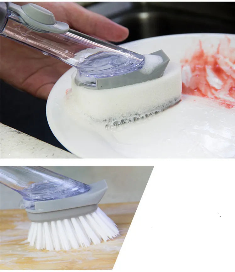 2 In1 Long Handle Cleaning Brush With Removable Brush Head Ktichen Gadgets
