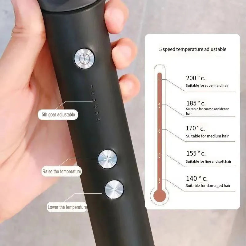 New 2 In 1 Hair Straightener Hot Comb Negative Ion Curling Tong Dual-purpose Electric Hair Brush