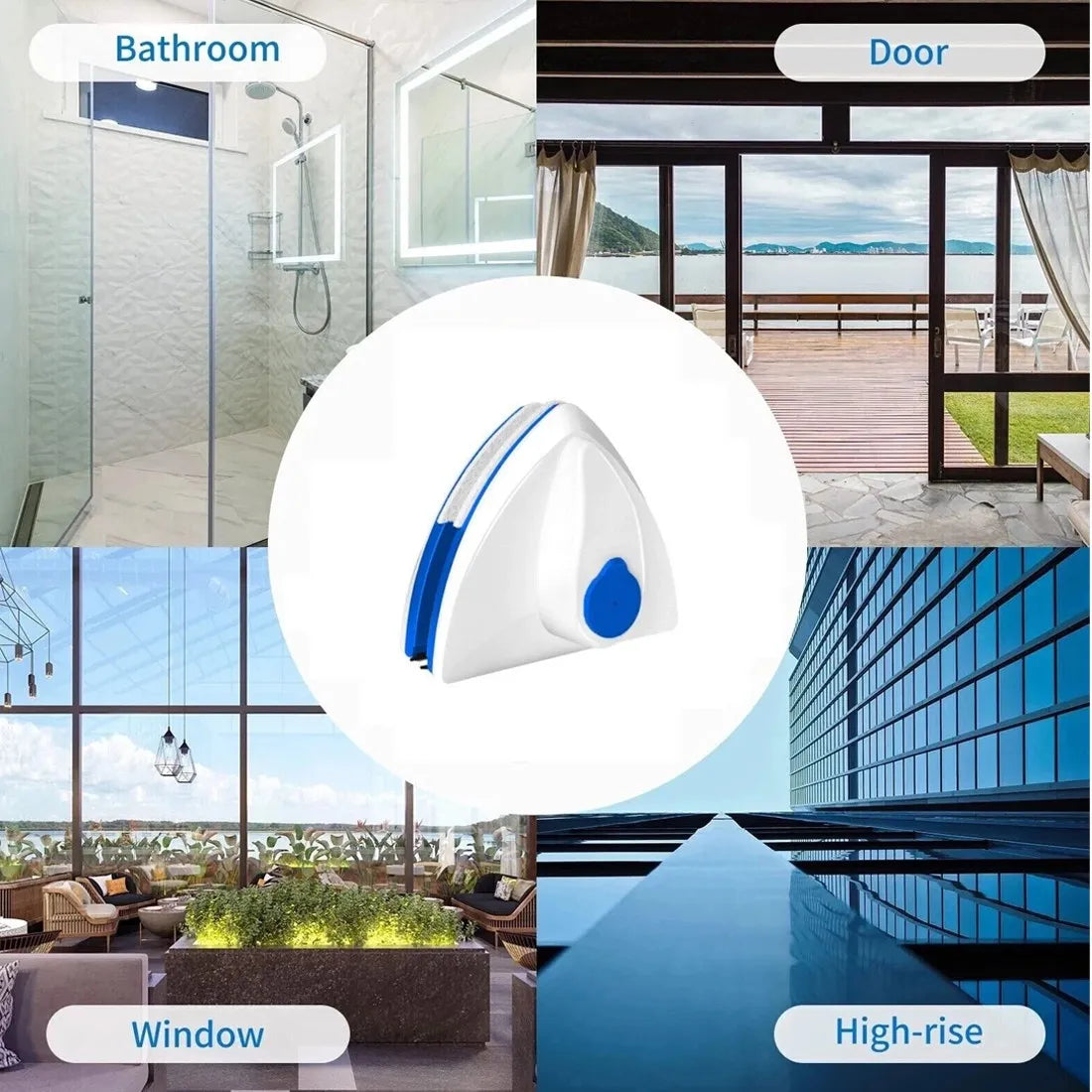 Magnetic Window Cleaner Double Sided Indoor Outside Glass Cleaner Magnet Washer