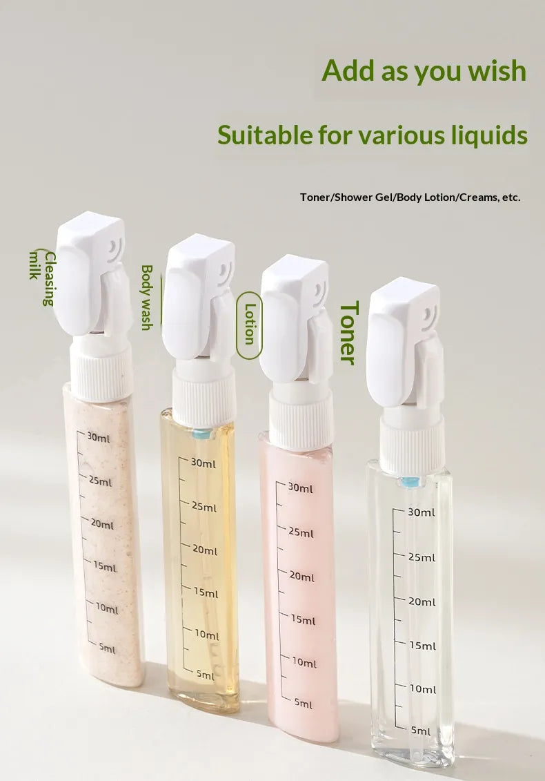 4 In 1 Travel Dispenser Portable Travel Bottles Leak Proof Leakproof Travel Container For Perfume Shampoo Conditioner Lotion