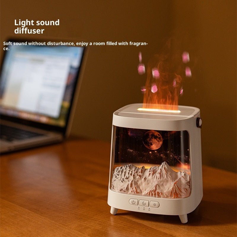 3D Starry Sky Flame Aromatherapy Machine Desktop Home Humidifier - Nexxcart