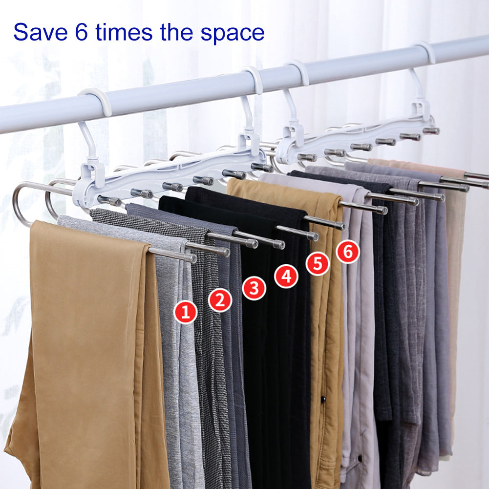 Multifunctional folding pants rack