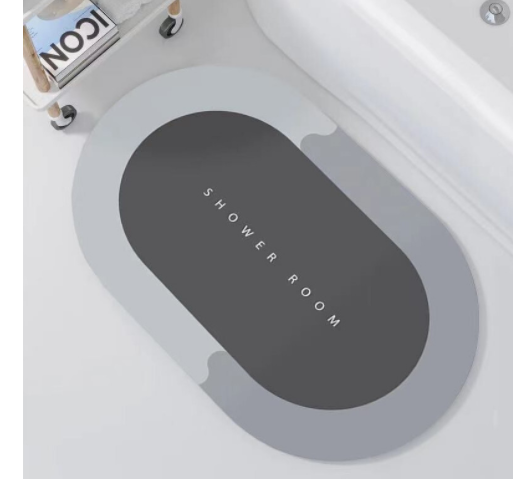 Diatom Mud Soft Diatomaceous Earth Absorbent Foot Mat