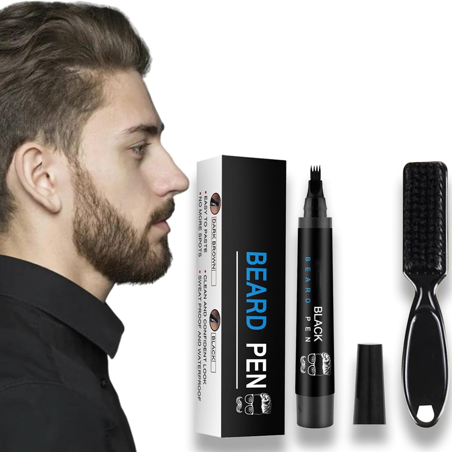 BeardKing™ Filler Pen Kit - Waterproof, Sweatproof, Long-Lasting Beard Pencil for Men