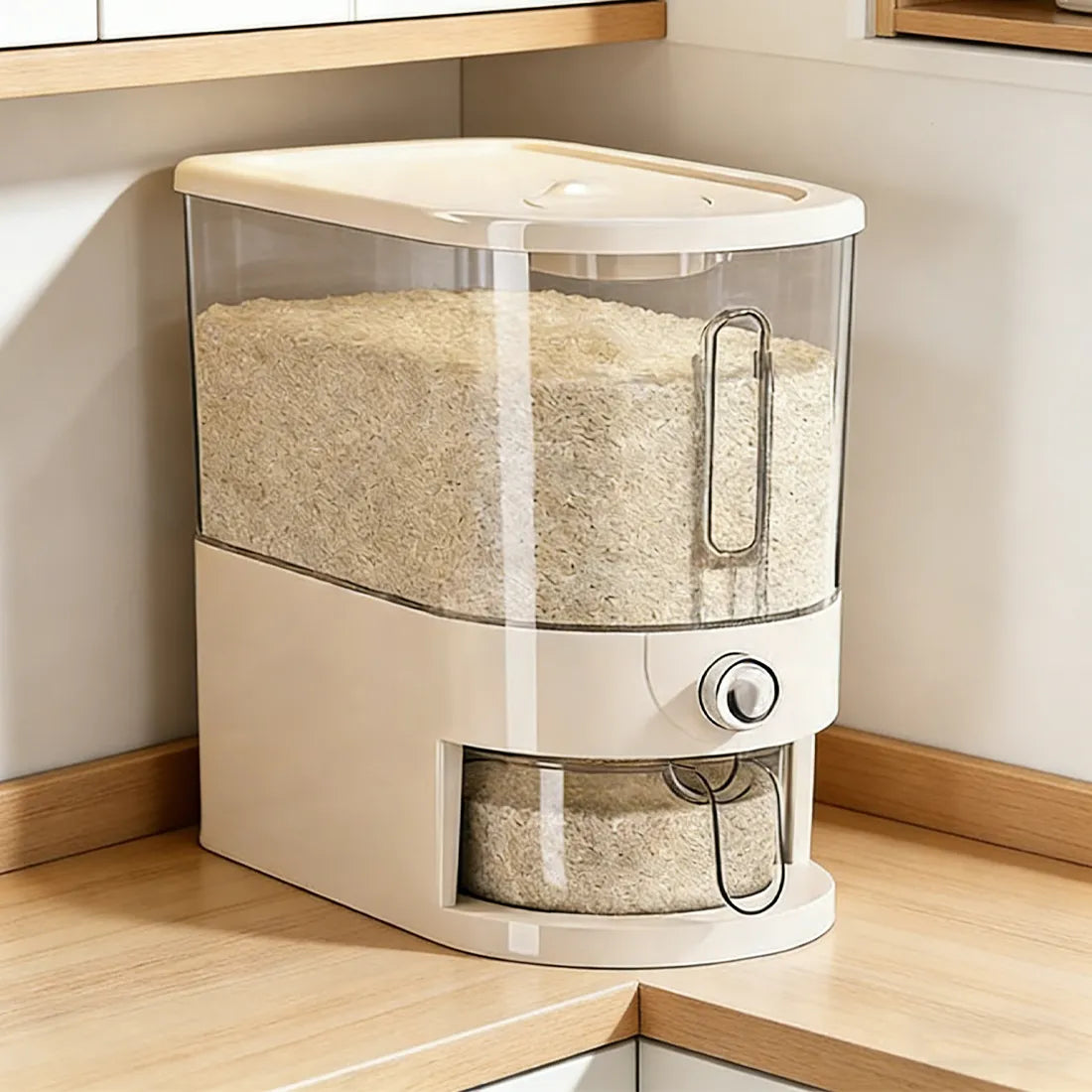 5 10KG Rice Dispenser Container Cereal Dispenser Box Dry Food Grain Storage Home