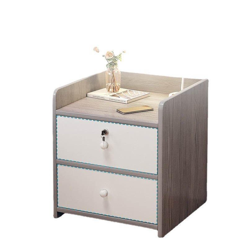 Bedside Table Modern Minimalist Small Storage Shelves