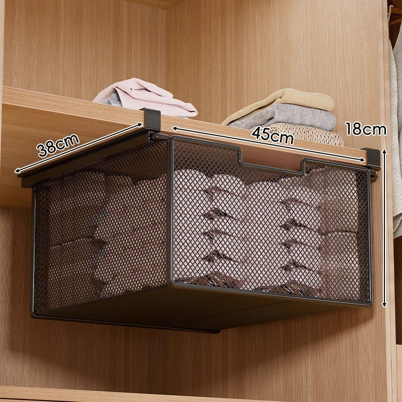 Drawer Type Hanging Basket Wrought Iron Clothes Storage Layered Rack Household Hanging