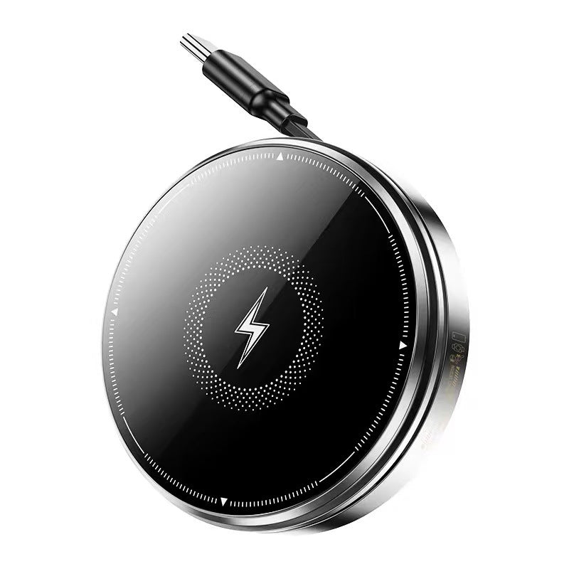 Portable Zinc Alloy Metal 3-in-1 Retractable Magnetic Wireless Charging Stand