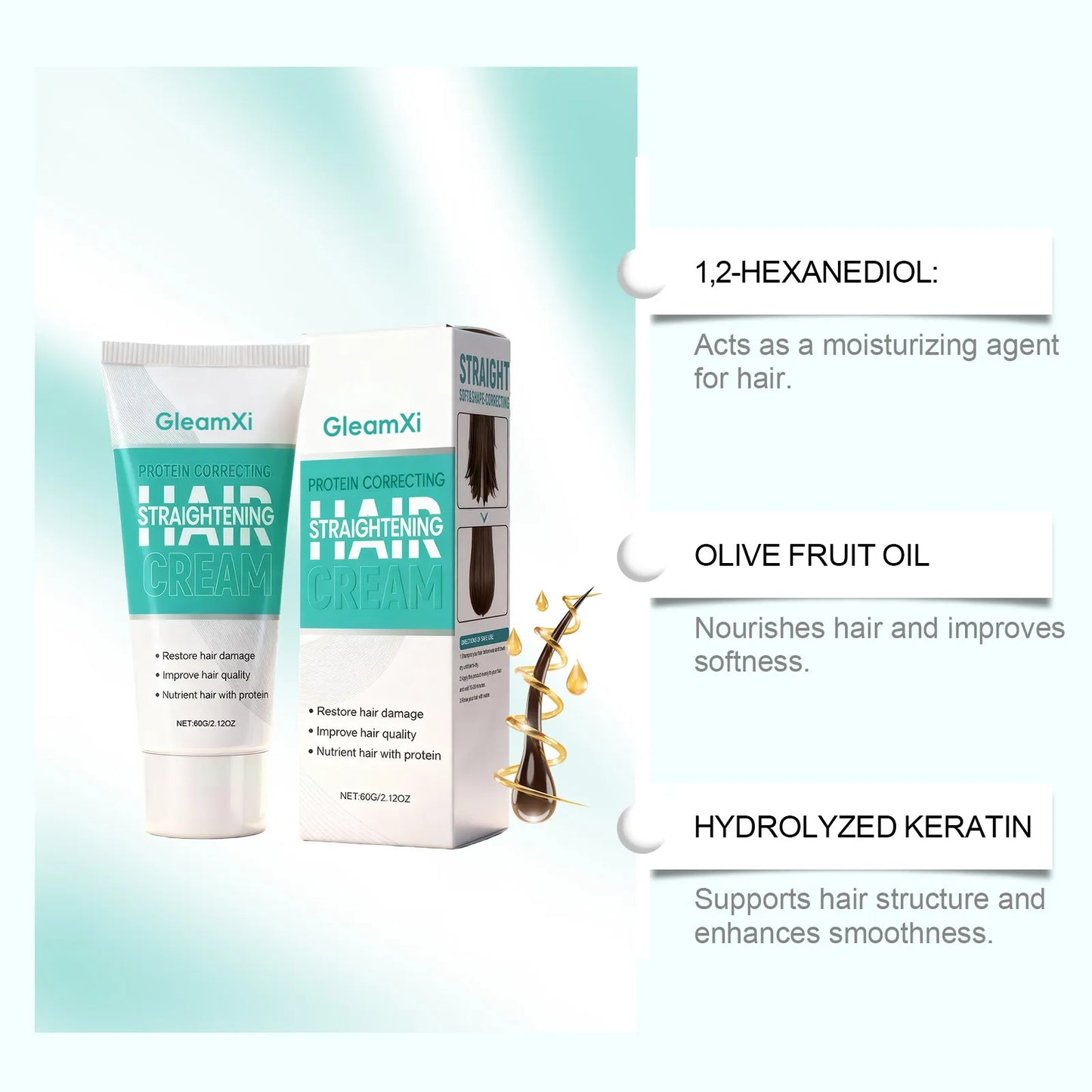 Keratin Hair-straightening Cream