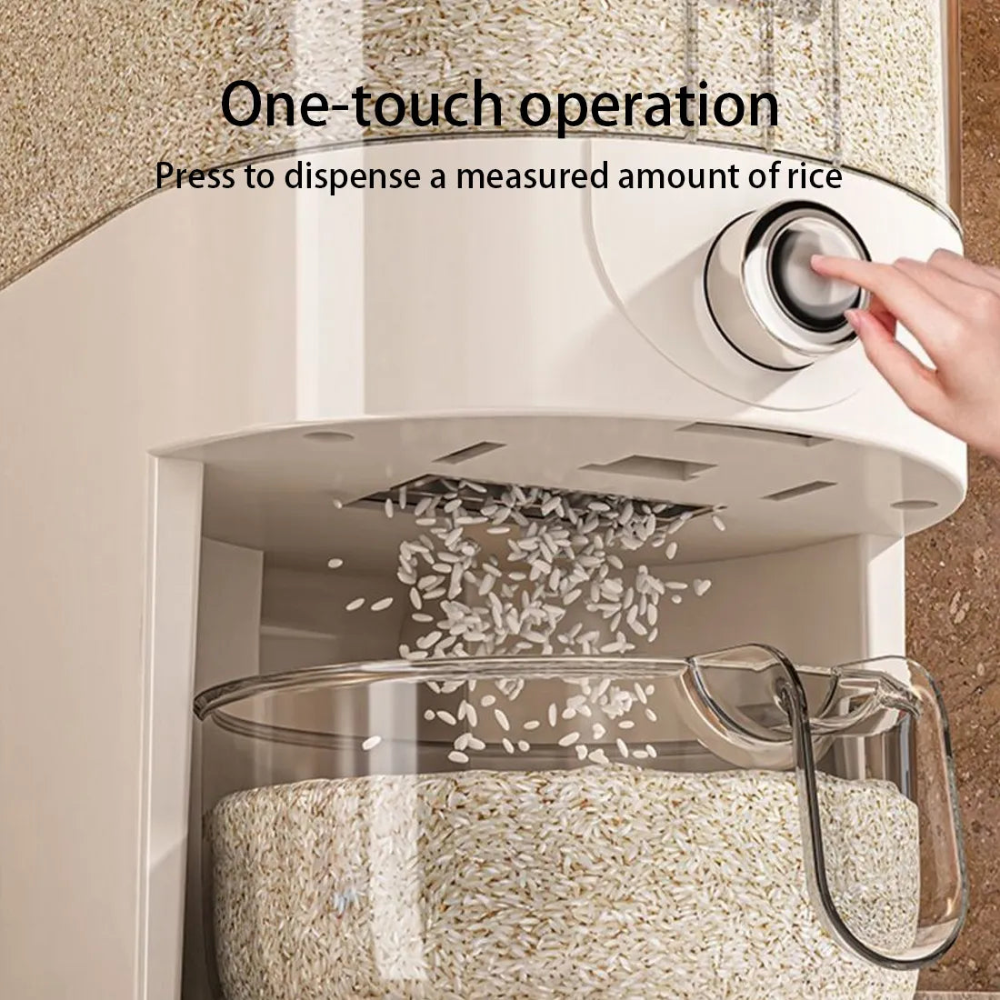 5 10KG Rice Dispenser Container Cereal Dispenser Box Dry Food Grain Storage Home