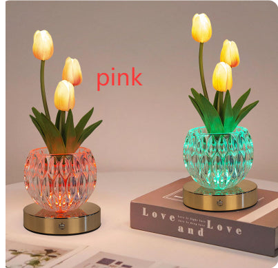 LED Tulip Night Light USB Remote Control Touch Dual Control 16 Colors