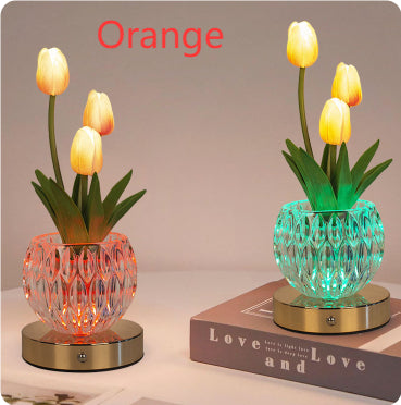 LED Tulip Night Light USB Remote Control Touch Dual Control 16 Colors