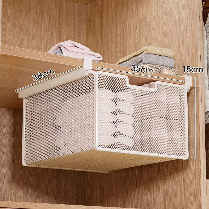 Drawer Type Hanging Basket Wrought Iron Clothes Storage Layered Rack Household Hanging