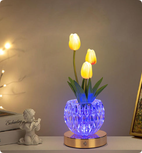 LED Tulip Night Light USB Remote Control Touch Dual Control 16 Colors