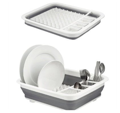 Folding kitchen drain dish rack - Nexxcart
