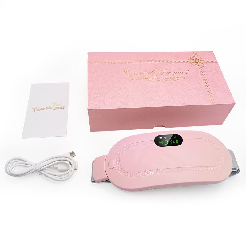 Menstrual Heating Pad Smart Warm Belt Relief Waist Pain Cramps Vibrating Abdominal Massager Electric Waist Belt Device - Nexxcart