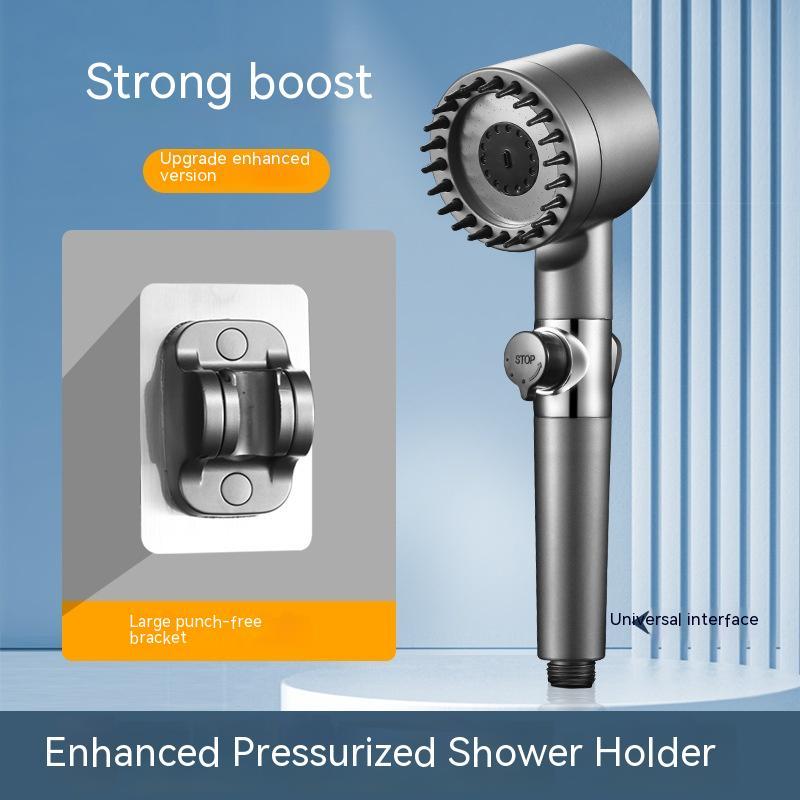 The Third Gear Adjustable Strong Supercharged Shower Head Household Bath Shower Hose Shower Head - Nexxcart