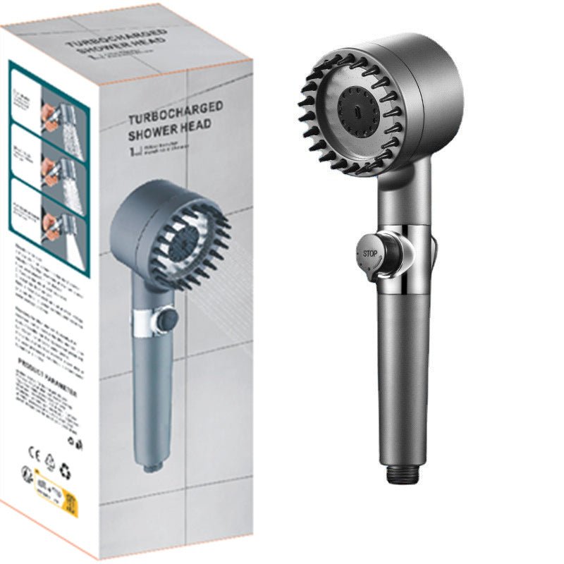 The Third Gear Adjustable Strong Supercharged Shower Head Household Bath Shower Hose Shower Head - Nexxcart