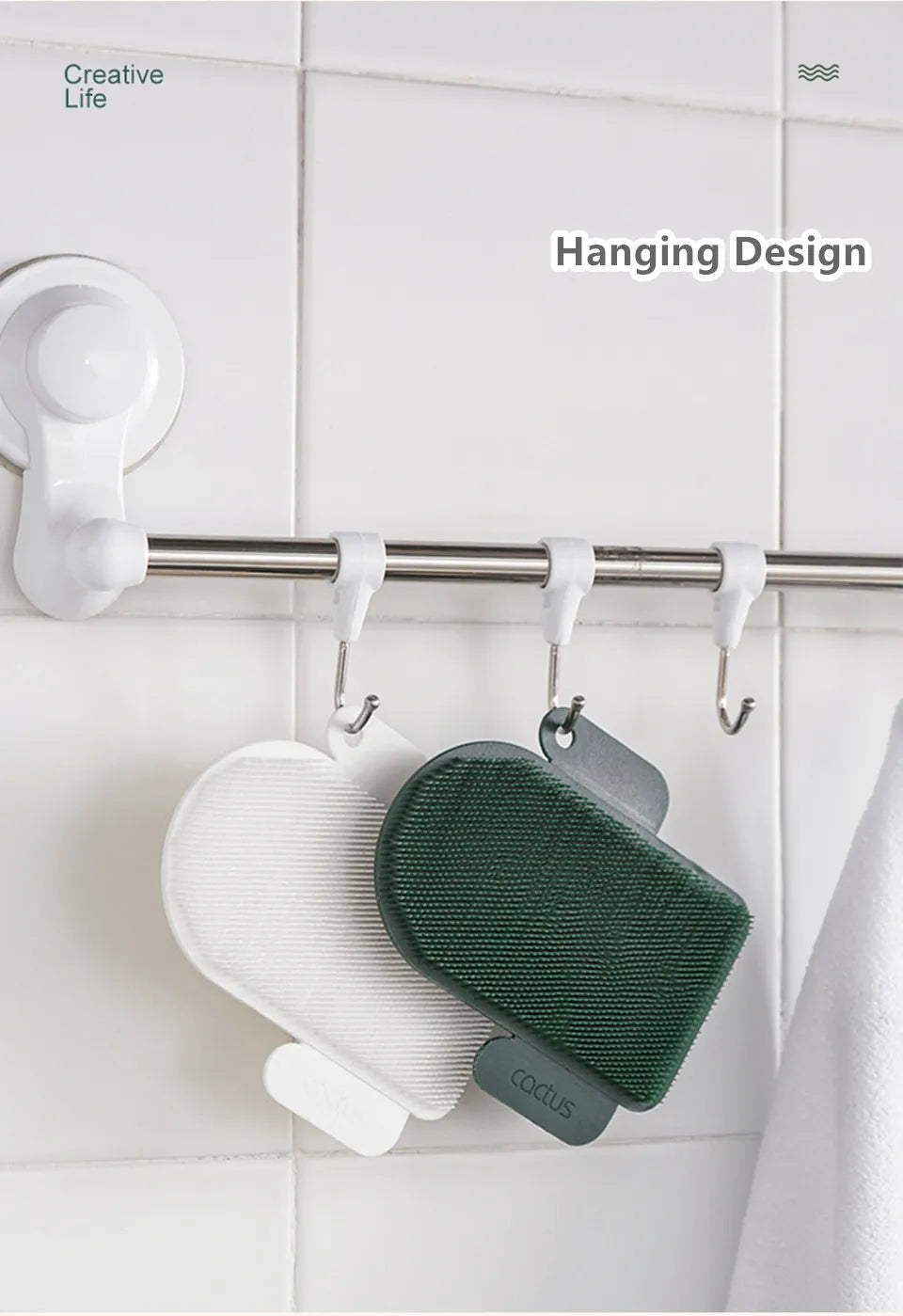 Multifunctional Potato Carrot Cleaning Tools Fruit Vegetable Brush Cactus Burr Cleaning Brush Kitchen Gadgets