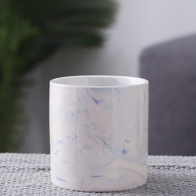Home marbled plant flower pot