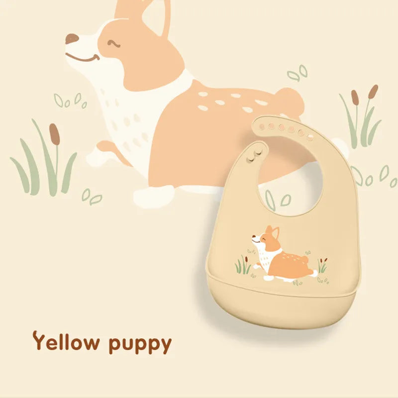 Baby Eating Silicone Bib Baby Stereo Waterproof