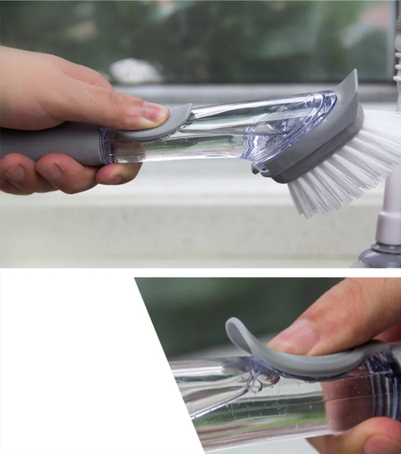 2 In1 Long Handle Cleaning Brush With Removable Brush Head Ktichen Gadgets