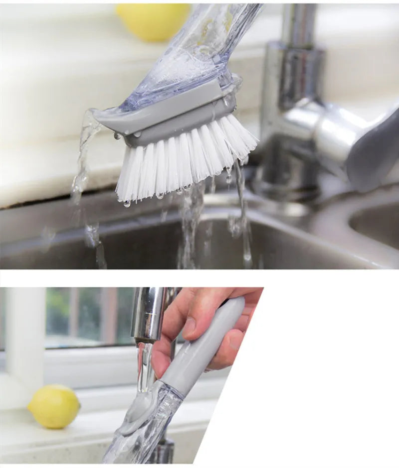 2 In1 Long Handle Cleaning Brush With Removable Brush Head Ktichen Gadgets