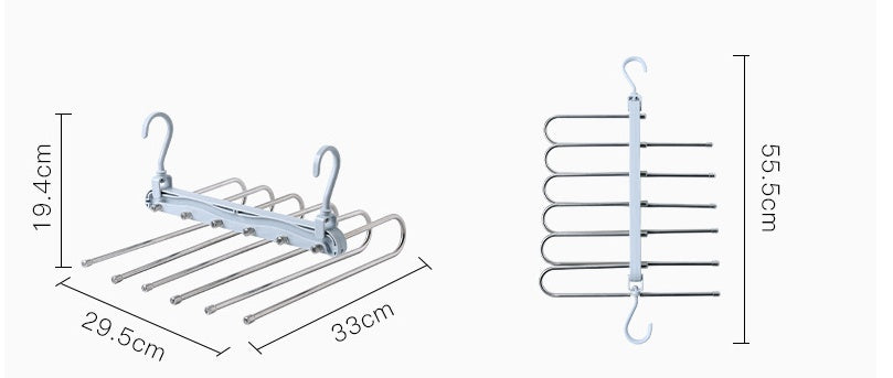 Multifunctional folding pants rack