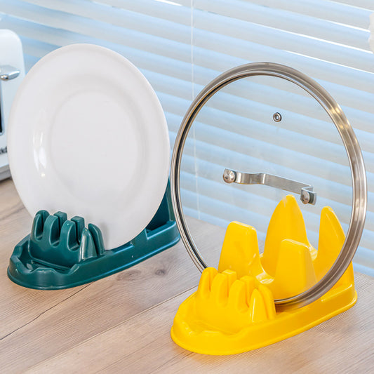 Multifunctional Pot Cover Spatula Knife Soup Spoon Storage Rack