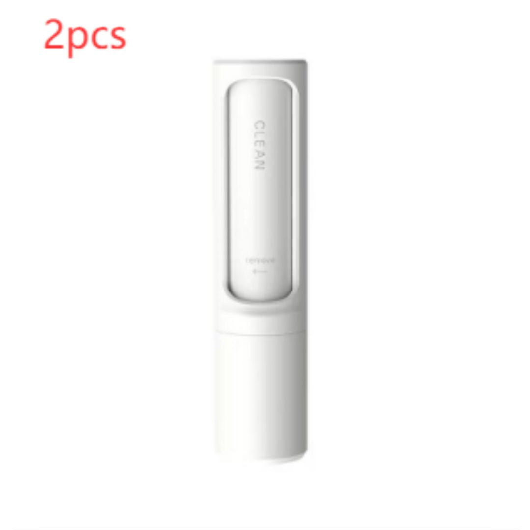 2-1 Reusable Pet Hair Remover Brush Lint Roller Portable Effective Self Cleaning Tool for Cat Dog Fur Hair Dust Removal Brush - Nexxcart