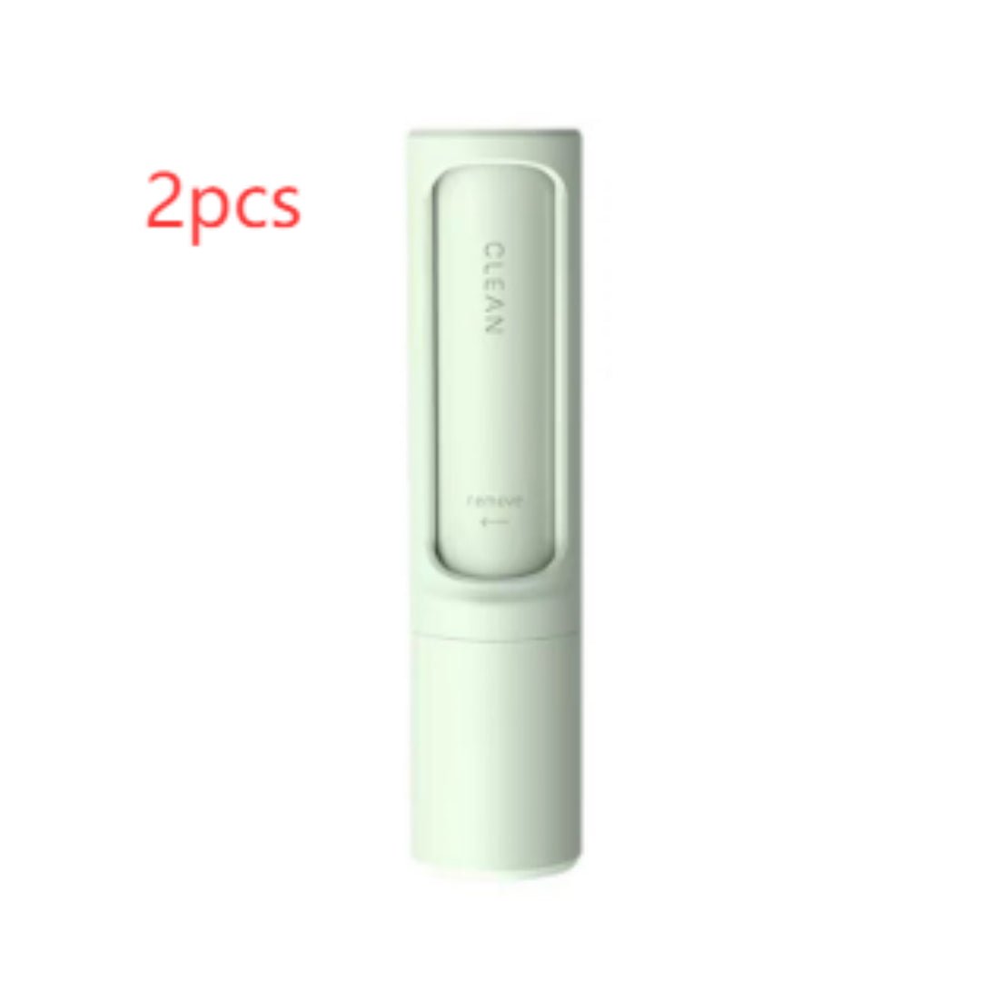 2-1 Reusable Pet Hair Remover Brush Lint Roller Portable Effective Self Cleaning Tool for Cat Dog Fur Hair Dust Removal Brush - Nexxcart