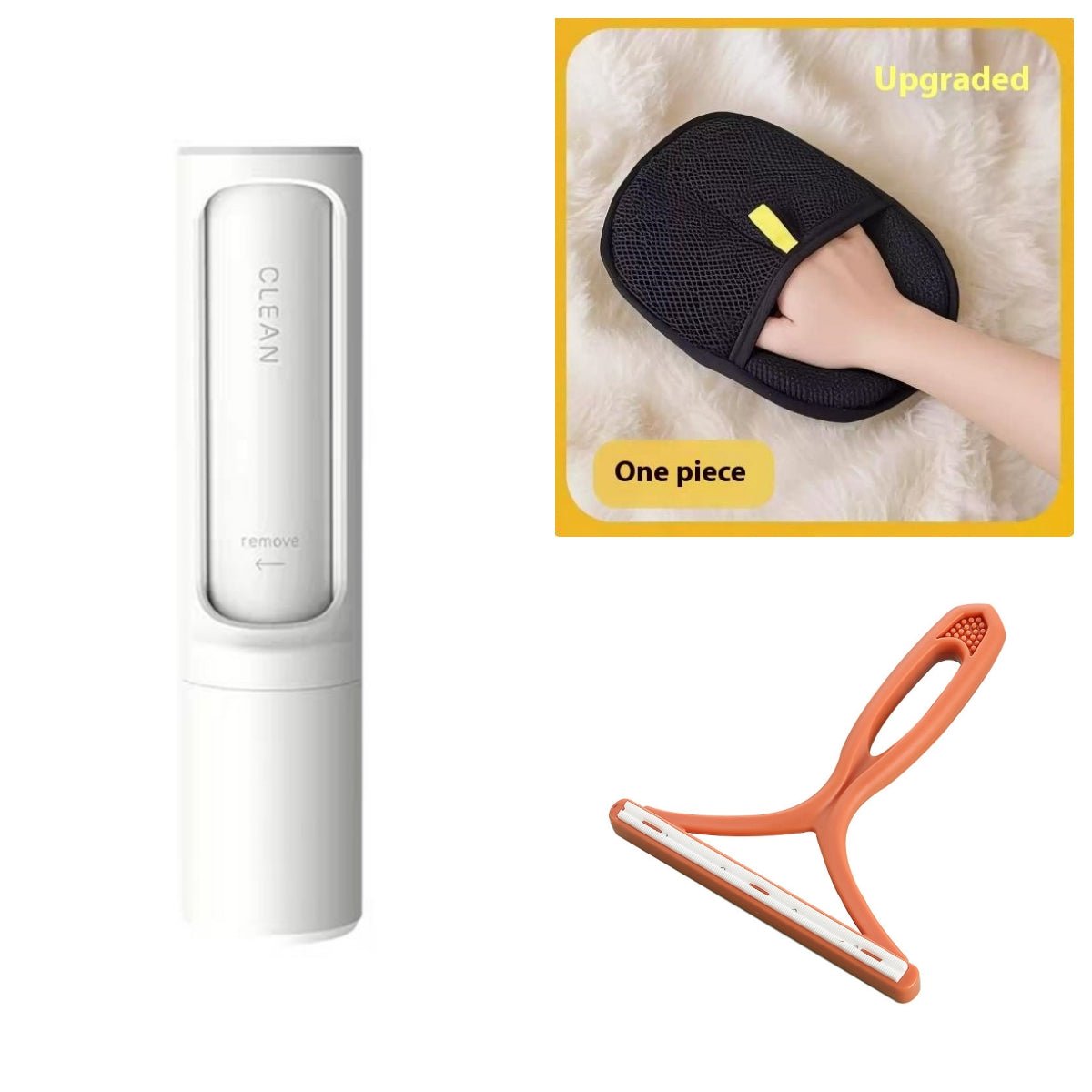 2-1 Reusable Pet Hair Remover Brush Lint Roller Portable Effective Self Cleaning Tool for Cat Dog Fur Hair Dust Removal Brush - Nexxcart