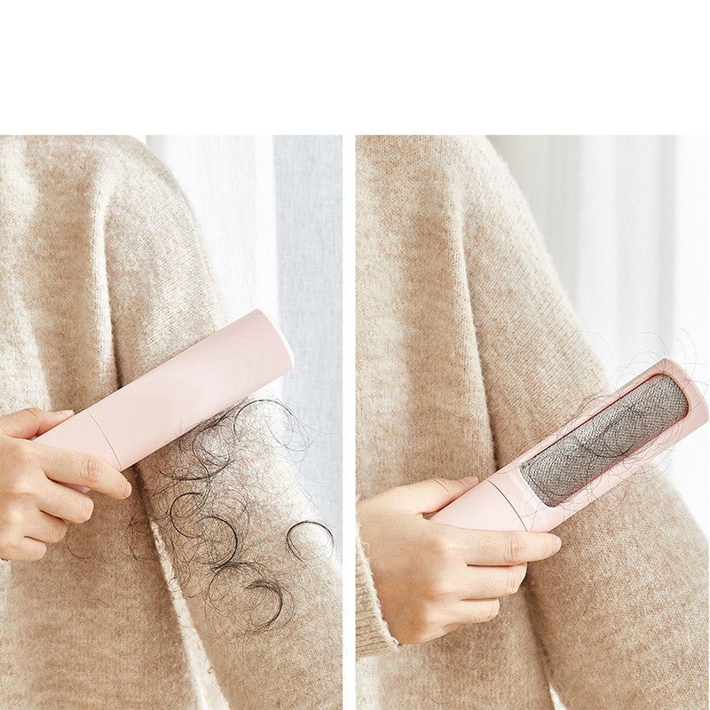 2-1 Reusable Pet Hair Remover Brush Lint Roller Portable Effective Self Cleaning Tool for Cat Dog Fur Hair Dust Removal Brush - Nexxcart