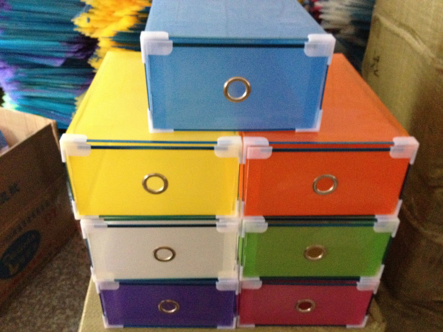 plastic shoe box