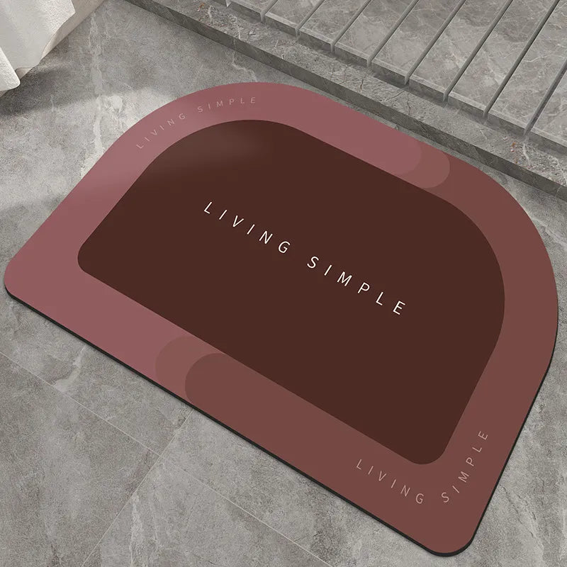 Bath Mat Entrance Door Mat Super Absorbent Bathroom Mats Quick Drying Bathroom Carpet Modern Simple Non-Slip Floor Mats Home