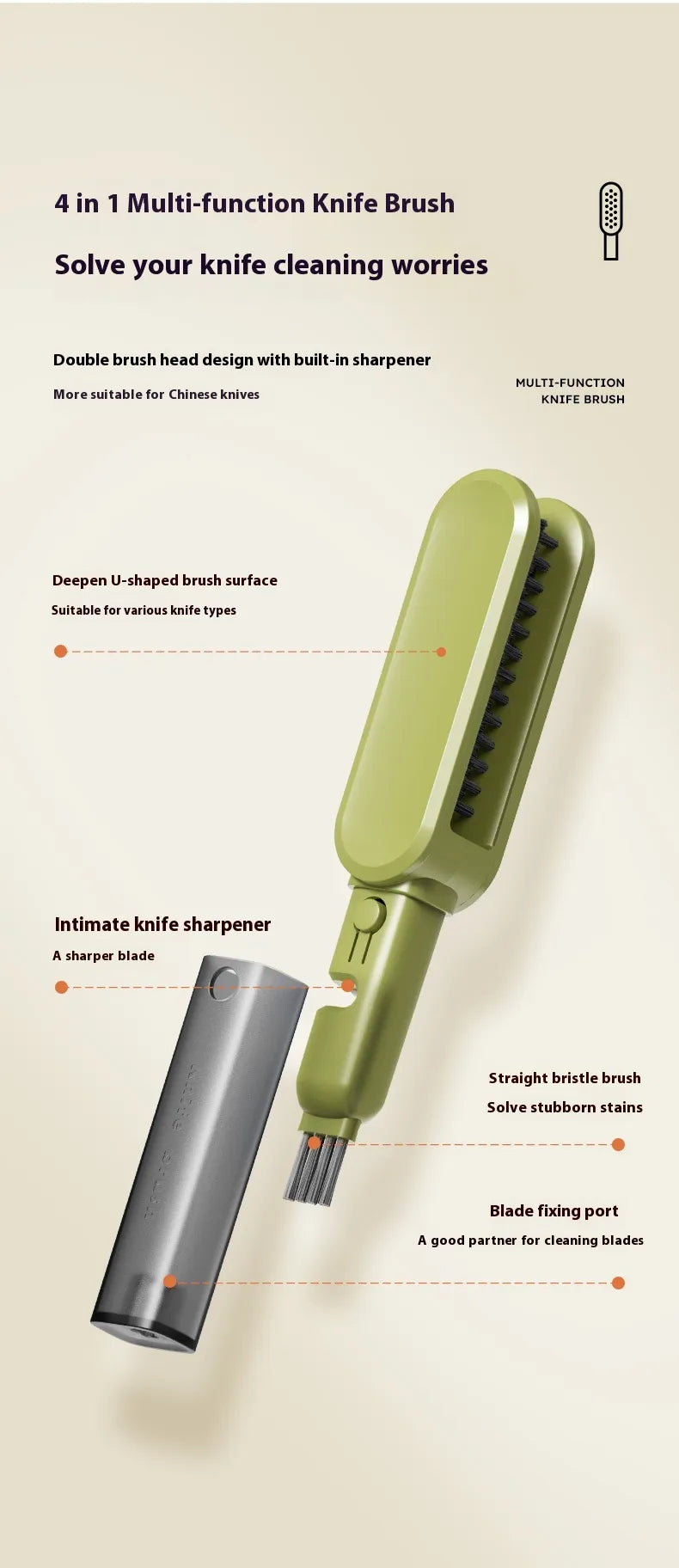 Multifunctional Hand Guard Cutter Cleaning Brush Kitchen Gadgets