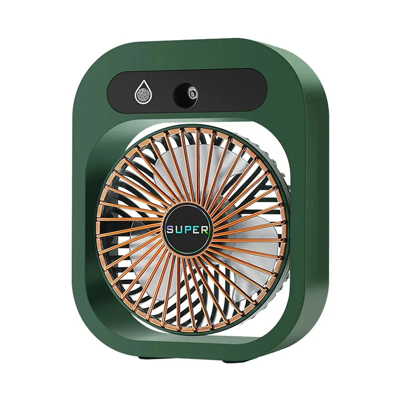 Air Conditioning Fan Desk Misting Fan Air Cooler Cooling USB Rechargeable Humidifier Portable Spray Fan With 3 Wind Speeds Mist Fan For Home