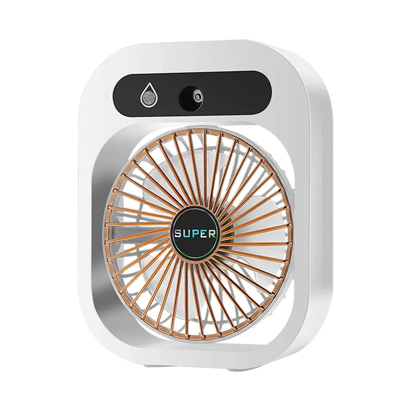Air Conditioning Fan Desk Misting Fan Air Cooler Cooling USB Rechargeable Humidifier Portable Spray Fan With 3 Wind Speeds Mist Fan For Home