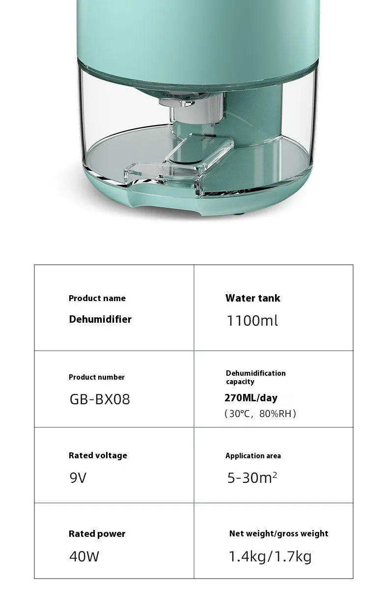 Bedroom Small Dry Air Purification Dehumidifier