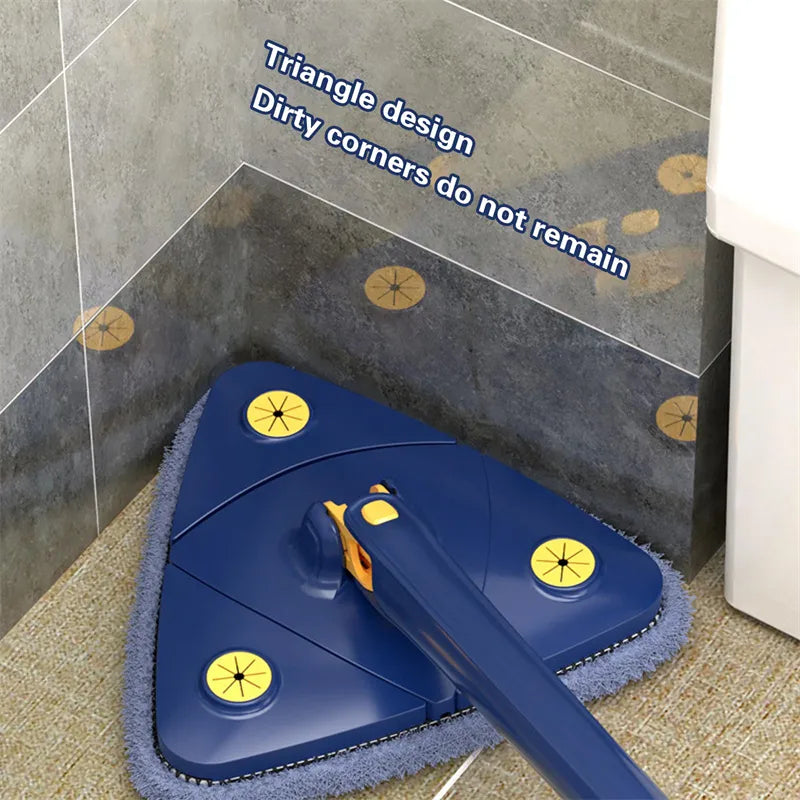 Extendable Triangle Mop 360 Rotatable Adjustable 110 Cm Cleaning Mop For Tub Tile Floor Wall Cleaning Mop Deep Cleaning Mop