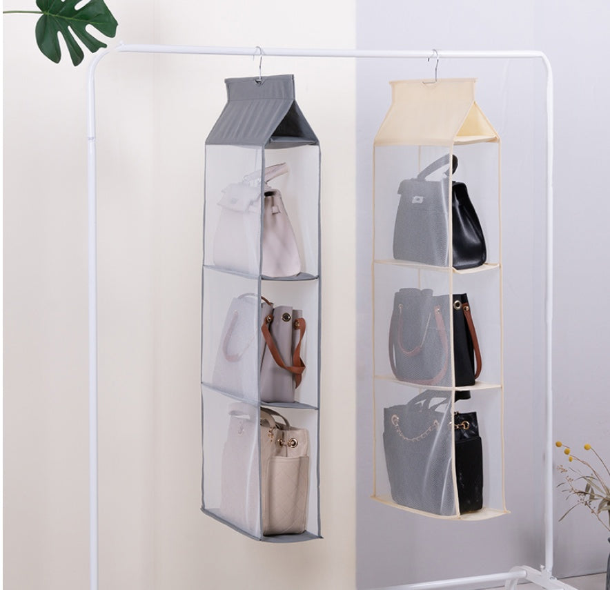 Foldable Multi-Layer Sundries Storage Rack 360 Degree Hanging Design