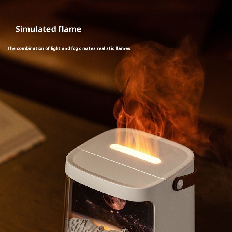 3D Starry Sky Flame Aromatherapy Machine Desktop Home Humidifier - Nexxcart