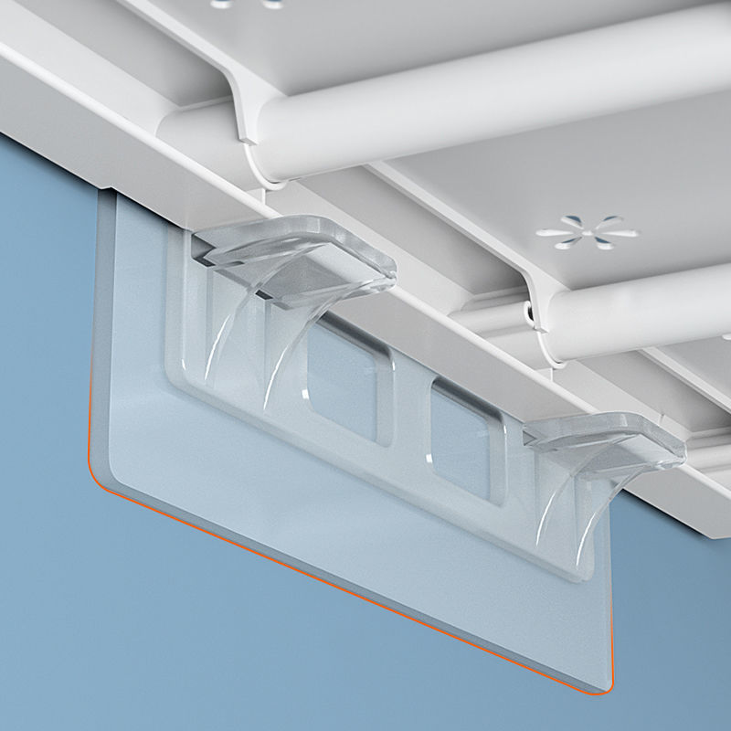 New Punch-free Cabinet Shelf Support With Row Fixed Bracket Wardrobe Partition Stickers Layered Storage Rack