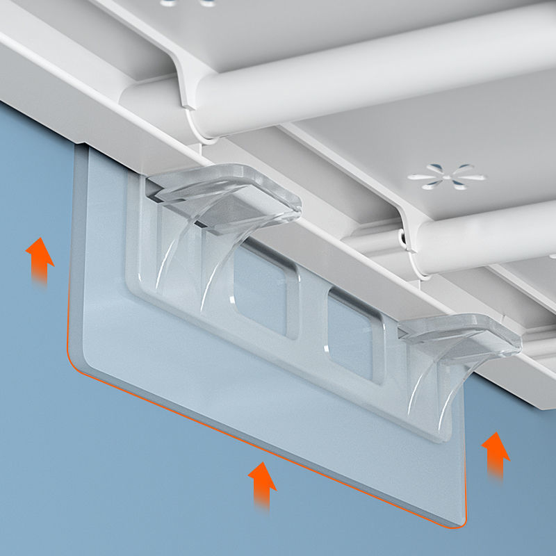 New Punch-free Cabinet Shelf Support With Row Fixed Bracket Wardrobe Partition Stickers Layered Storage Rack