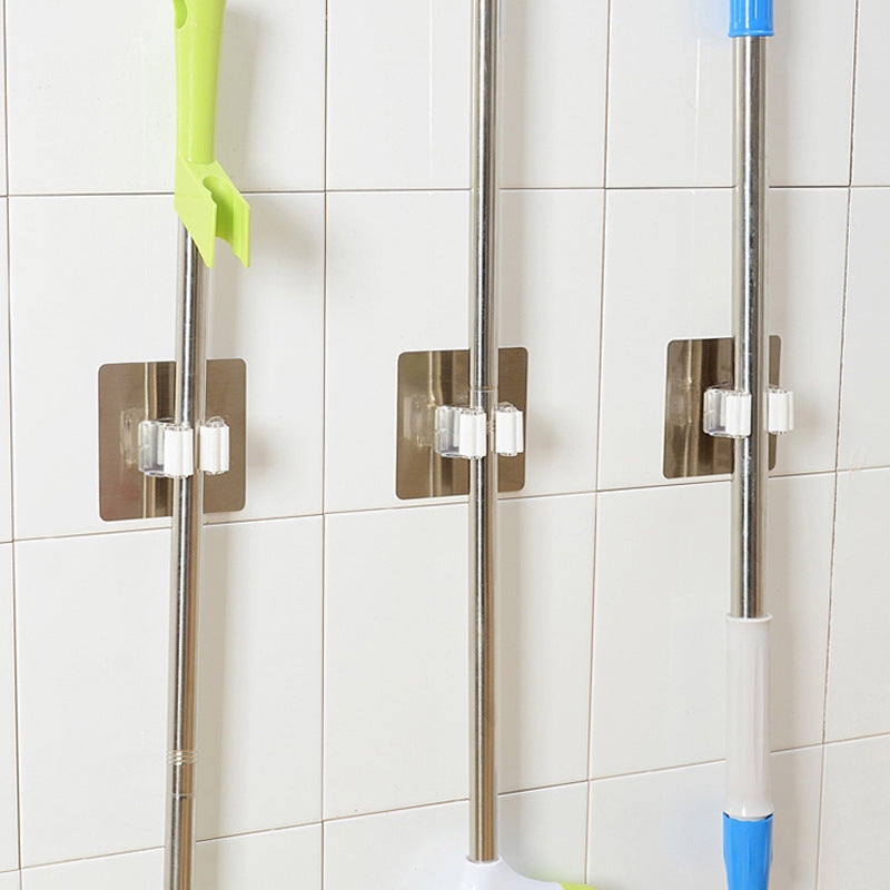 Colorful Multi-Purpose Hooks Wall Mounted Mop Organizer Holder RackBrush Broom Hanger Hook Kitchen Bathroom Strong Hooks