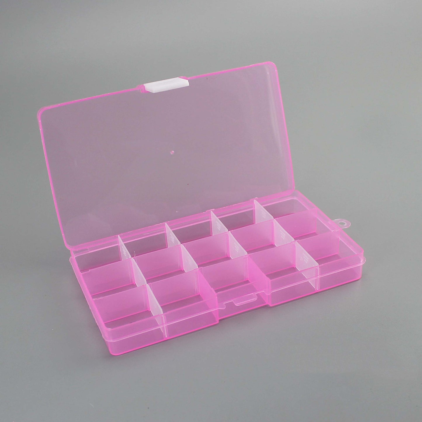 Plastic 15 compartment transparent storage box