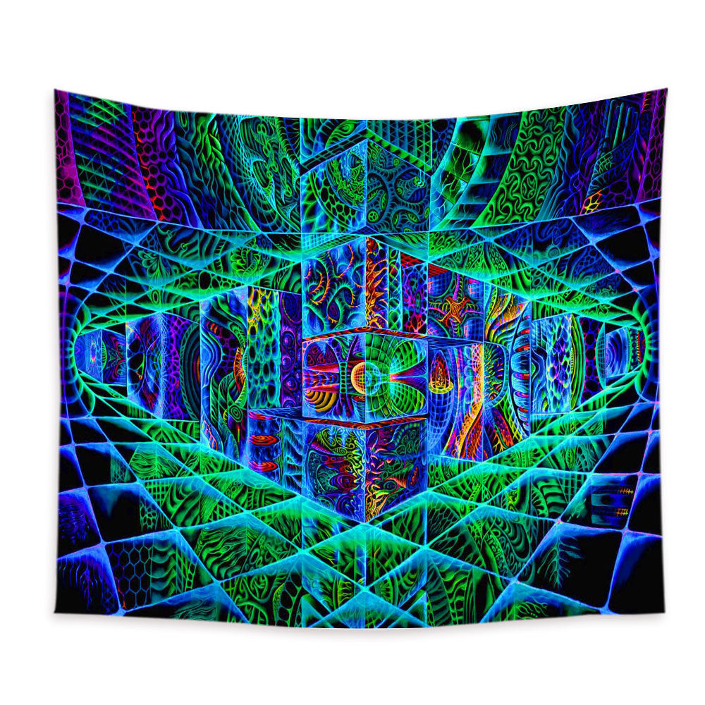 Home Tapestry Colorful Skeleton Owl